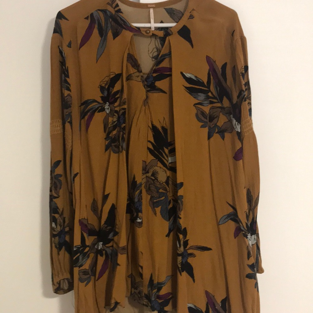 Yellow free people blouse